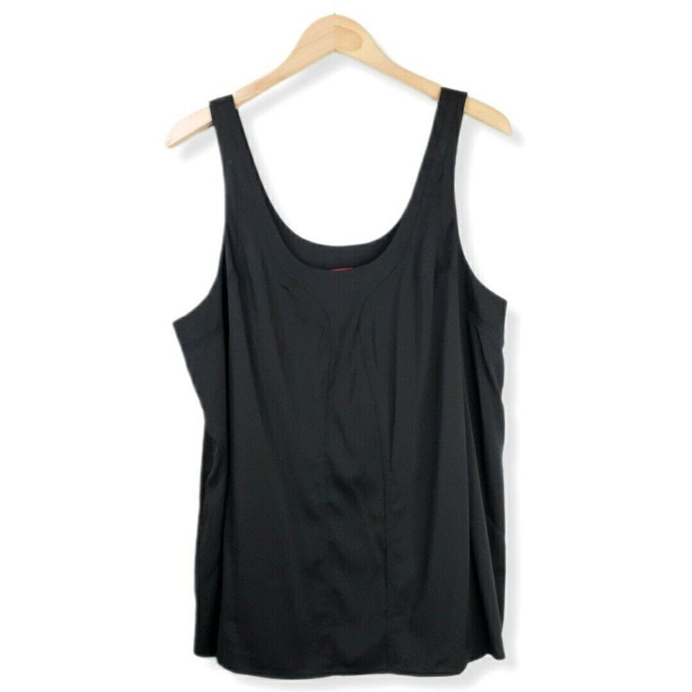 GILI Black Shell Tank Top 20W Minimalist Career Workwear Neutral Modern NEW